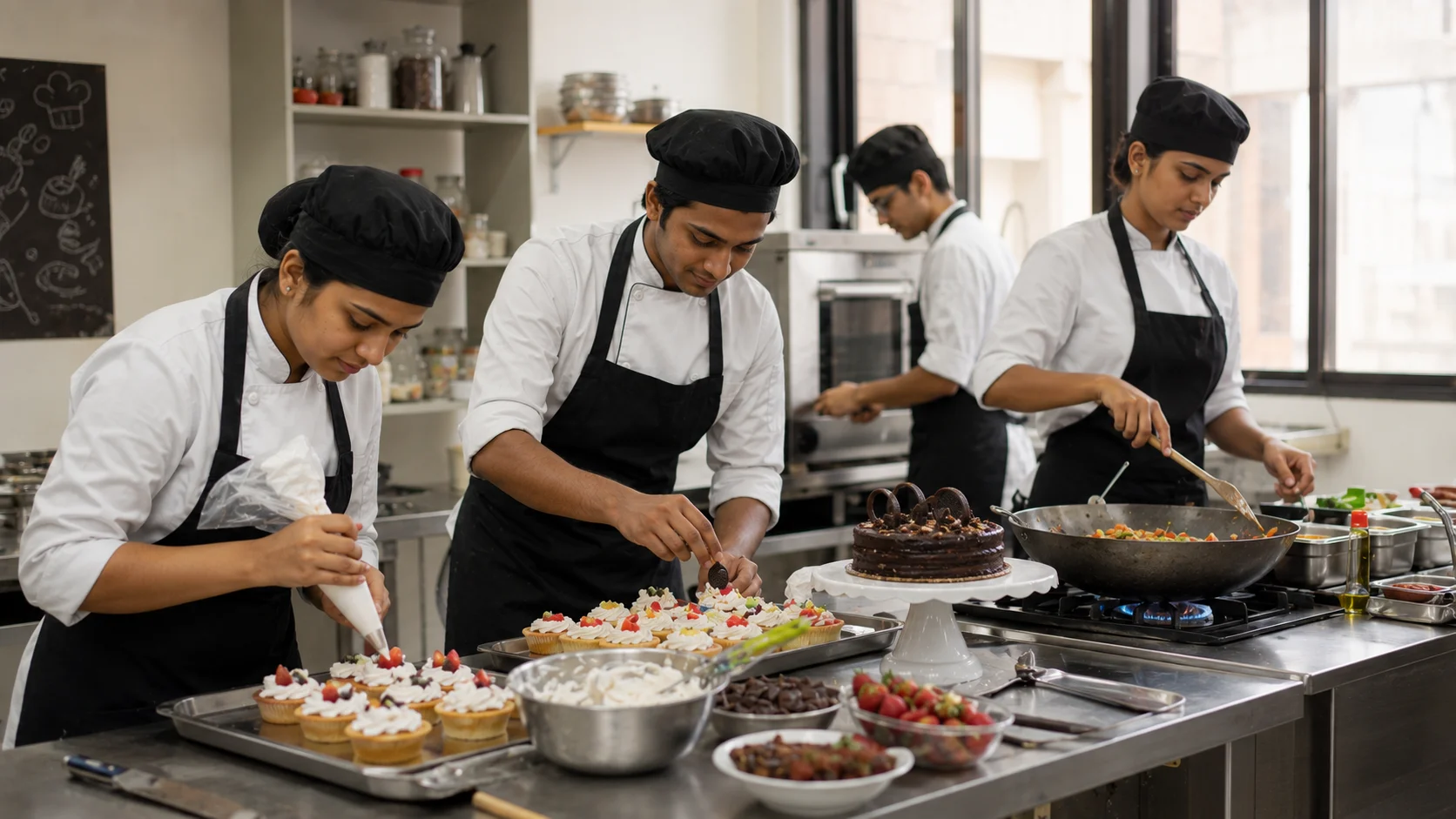 Baking class at B.P. Jain Skill Development Center